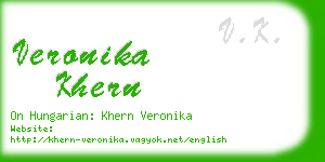 veronika khern business card